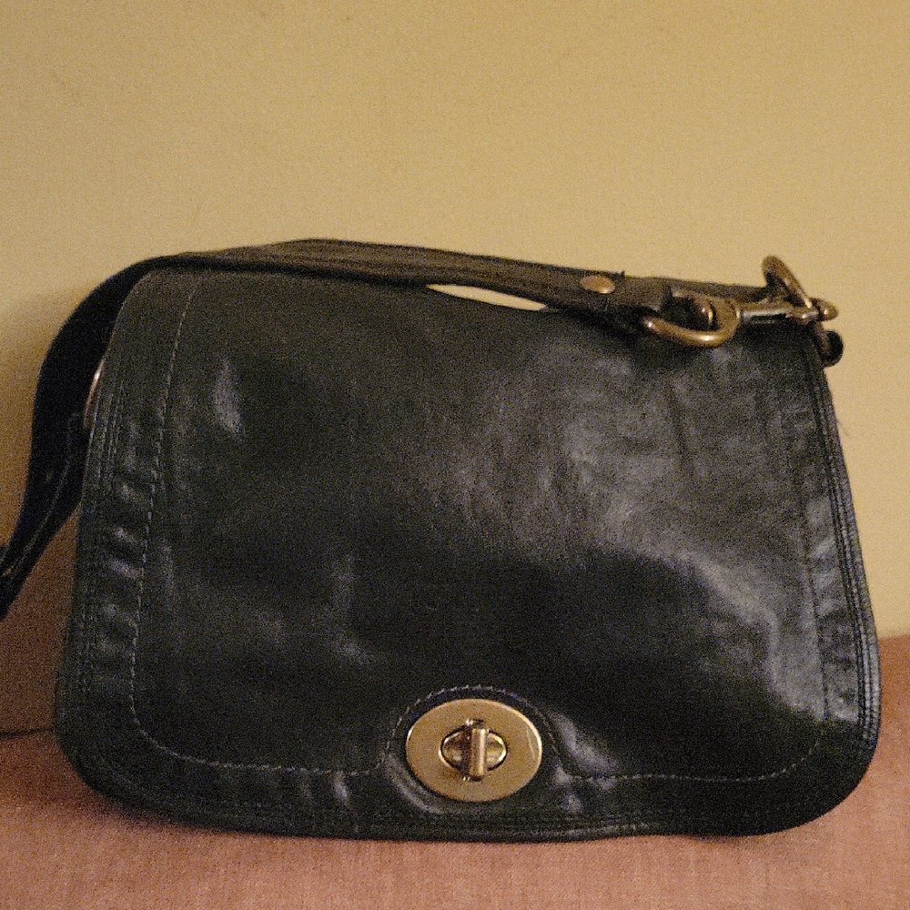 Coach Black Leather Crossbody Bag